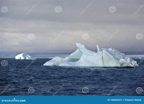 Melting Iceberg in Arctic Ocean Stock Image - Image of water, global ...