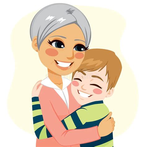 Grandmother Hugging Stock Illustrations 1 145 Grandmother Hugging