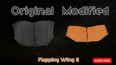 Original Vs Modified Paper Bats Flapping Wings Flying Comparison And