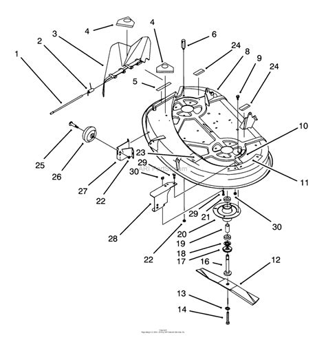 Toro 71202 12 38xl Lawn Tractor 1993 Sn 3900001 3999999 Parts Diagram For Housing And Spindle