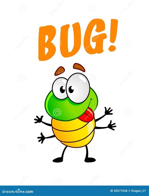 Funny Cartoon Bug. Stock Vector - Image: 50577038