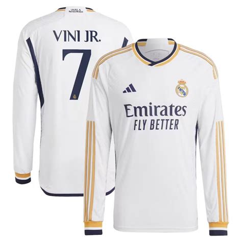 MAILLOT REAL MADRID DOMICILE 2023 2024 MANCHES LONGUES Vini Jr