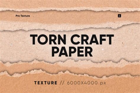 20 Torn Craft Paper Texture HQ Gráfico por CCPreset Creative Fabrica