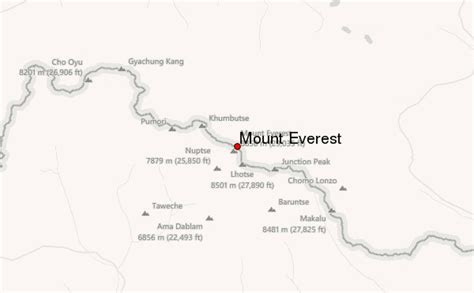 Mount Everest World Map