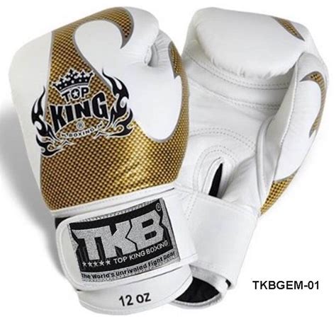 Top King Boxing Gloves Tkbgem 01 Empower White Gold 1214 Oz Muay