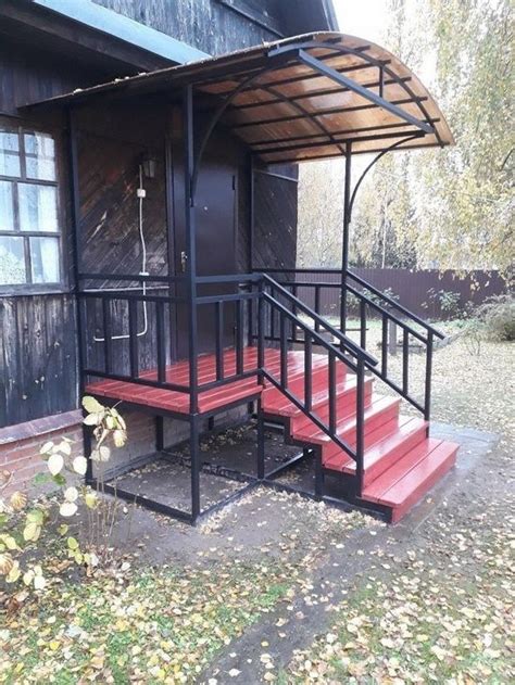 Делаем крыльцо с навесом к дачному домику | Крыльцо загородного дома ...