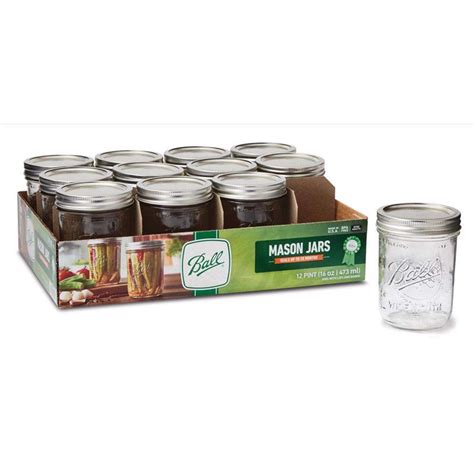 Ball Wide Mouth Mason Jar 16 Oz 12 Pk Ace Hardware