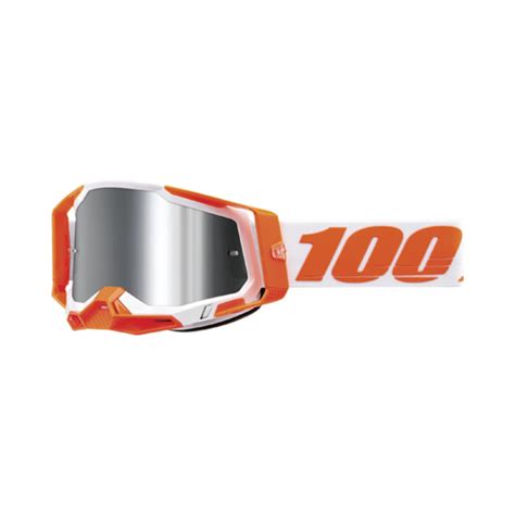 Masque Racecraft Orange Ecran Argent Moto Privee