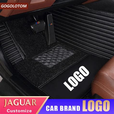 Custom Car Floor Mats Luxury Leather Waterproof For Jaguar Xf Xe Xjl