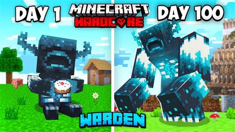 I Survived Days As Warden In Minecraft Hardcore Hindi