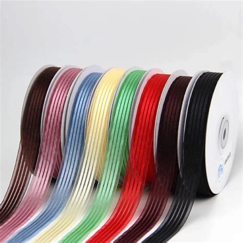 Aliexpress Buy Yards Lot Nylon Satin Stripes Organza Ribbon