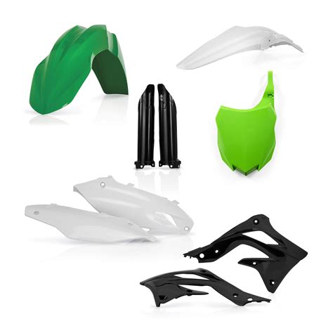 Plastics Kit Acerbis Dirt Bike Kawasaki Kxf Green Black Full