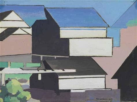 Charles Sheeler The Blue Roof 1947 Mutualart