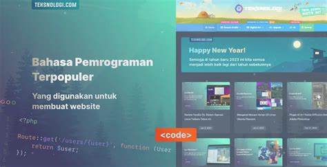 Bahasa Pemrograman Populer Untuk Membuat Website - Teksnologi