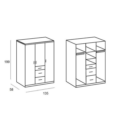 Dressings Et Armoires Meubles Et Rangements Armoire Cooper Portes