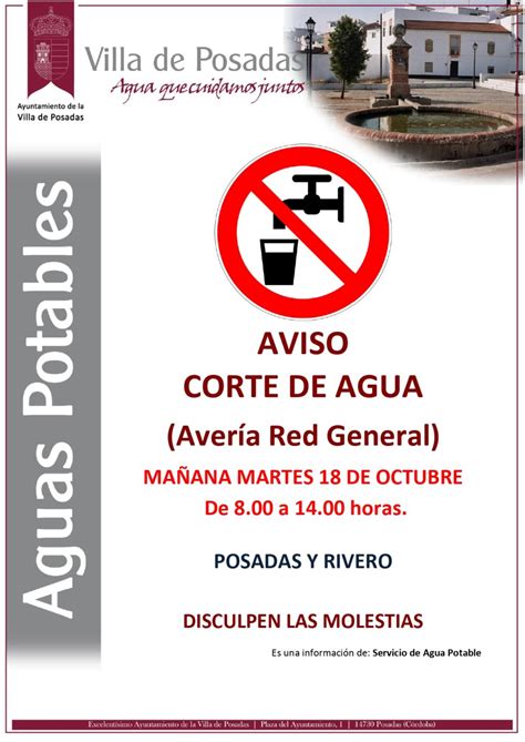 Corte De Agua Posadas Ayuntamiento De Posadas