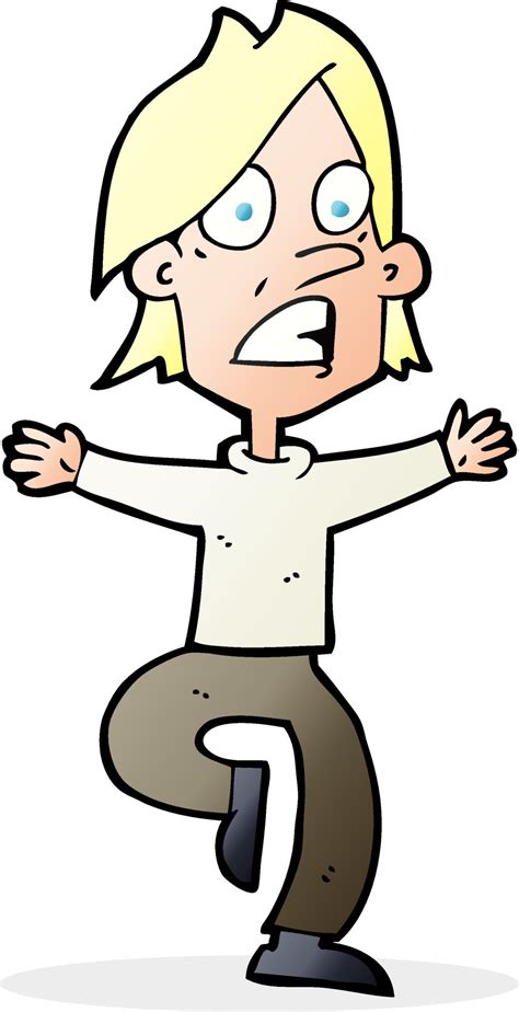 cartoon panicking man 12280098 Vector Art at Vecteezy