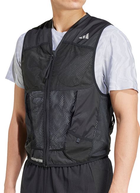 Adidas Ultimate Pocket Mens Running Gilet Black Start Fitness