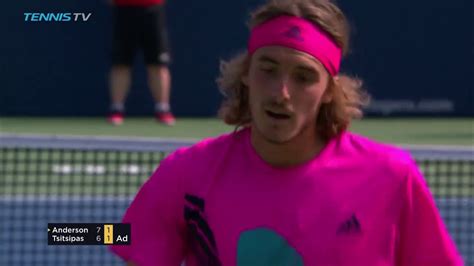 Hot Shot Tsitsipas Turns Defence Into Attack In Toronto 2018 Youtube