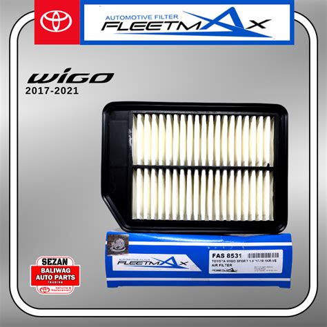 FLEETMAX AIR FILTER TOYOTA WIGO 2017 2022 FAS 8531 Lazada PH