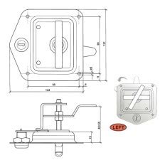 Zamek Wpuszczany Z Kluczem Inox