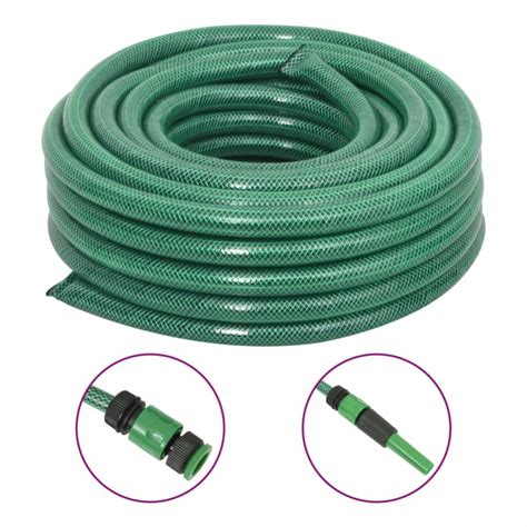 Tuyau D Arrosage Avec Jeu De Raccords Vert 0 75 30 M PVC VidaXL