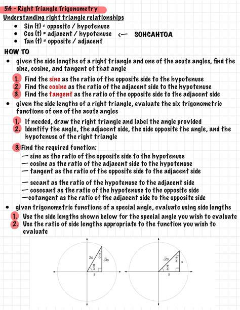 Precalculus 1093 5 4 And 6 1 5 Right Triangle Trigonometry