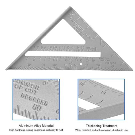 Generic Double Side Scale Triangle Measurement Hand Tool Metal