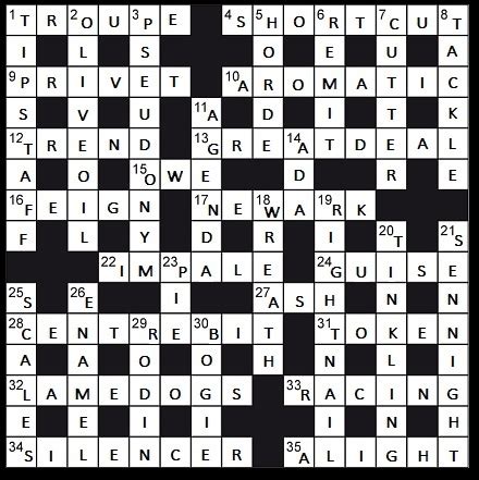 1942 Crossword Puzzle