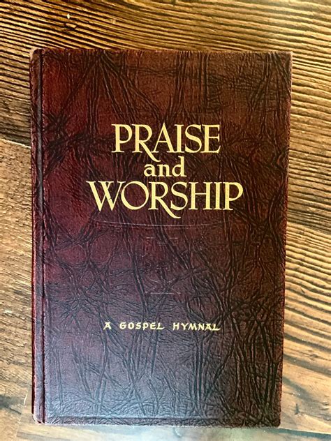 Vintage Praise And Worship Gospel Hymnal Red Black Gold Etsy In 2021