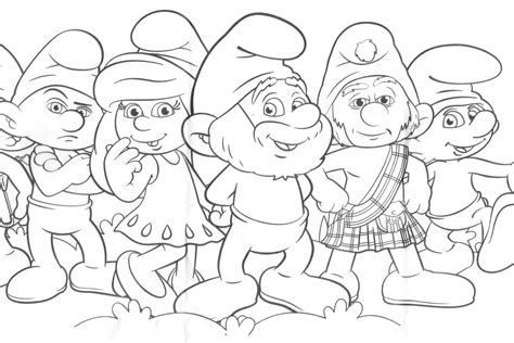 Smurfs Para Colorir