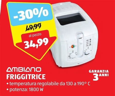 Offerta AMBIANO FRIGGITRICE Temperatura Regolabile Da 130 A 190 C