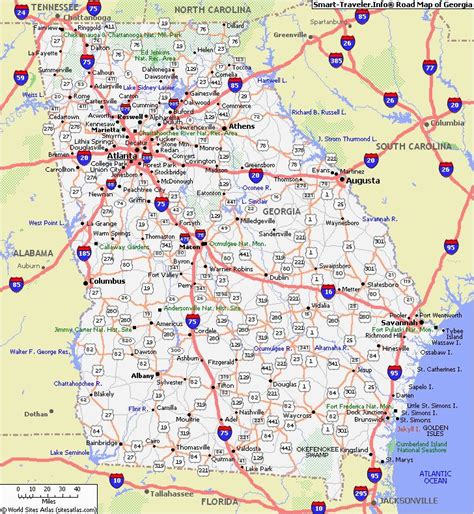 Georgia attractions Map - secretmuseum