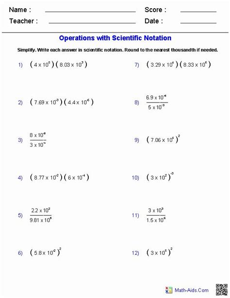 7th Grade Math Scientific Notation