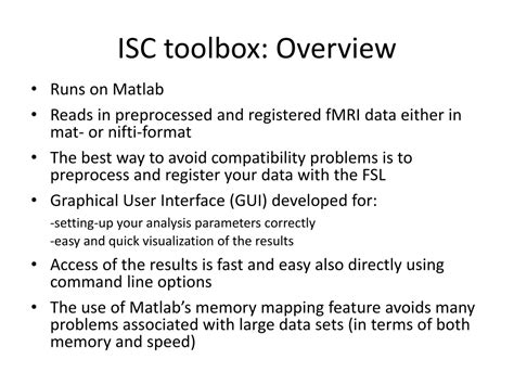 PPT Matlab Toolbox For Inter Subject Correlation Analysis PowerPoint