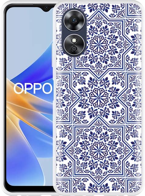 Cazy Hoesje Geschikt Voor Oppo A17 Delfts Blauw II Bol