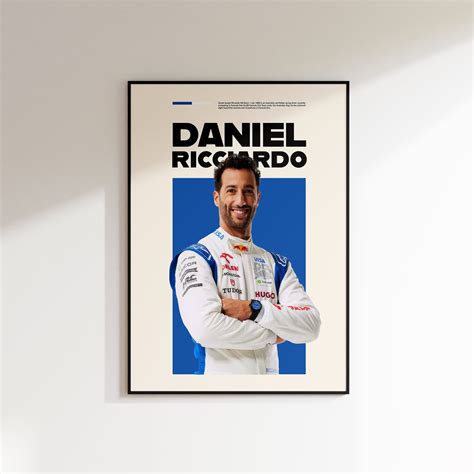 Daniel Ricciardo Poster Alpha Taur F1 Minimalist Daniel Ricciardo