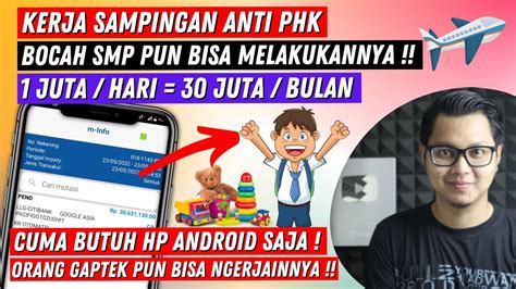 Kerja Sampingan Online Pake Hp Android Peluang Cari Uang Di Internet