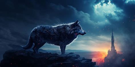 Premium AI Image | wolf howling at the moon 4k wallpaper