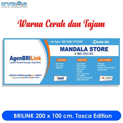 Jual Banner Spanduk Brilink Warna Tosca Di Lapak Kyros Store Bukalapak