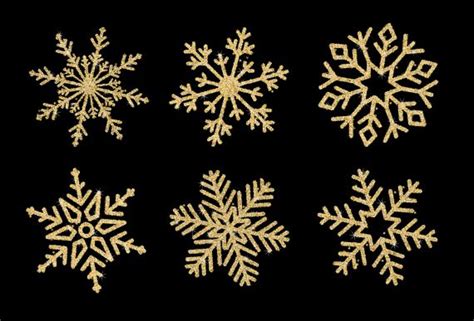 Gold Snowflakes Png