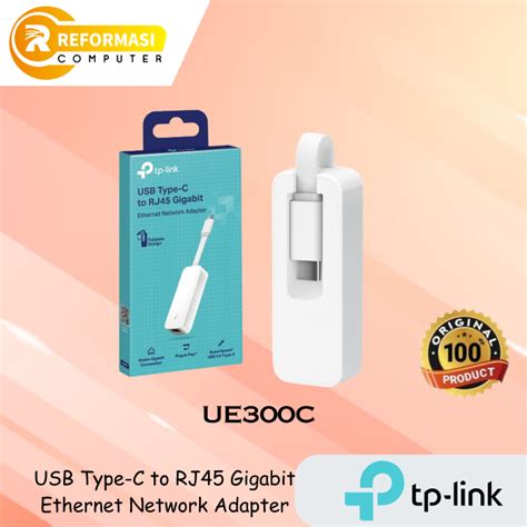 Jual Tp Link Ue300c Usb Type C To Rj45 Gigabit Ethernet Network Adapter Shopee Indonesia