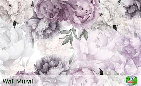 Peonies Wallpaper Removable Floral Wallpaper Peonies Flowers Etsy Uk