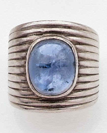 A Rare Sapphire And Silver Ring Designed By Suzanne Belperron