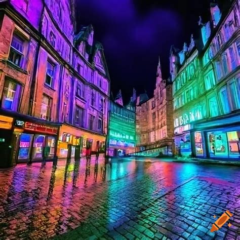 Blacklight Photo Of Edinburgh Haymarket In The Morning