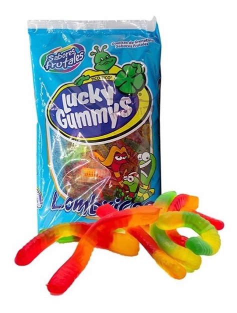 Gomitas De Lombriz Lombrices Frutales Lucky Gummys Cont 1kg GARLIC STORE