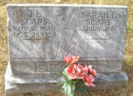 Sarah Elizabeth Stewart Sears Find A Grave Memorial