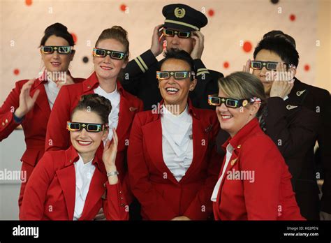 Virgin Atlantic Cabin Crew And Pilots Take A Selfie As They Check Their