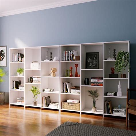 Conjunto Estantes Para Livros Multiuso Nichos London Yescasa