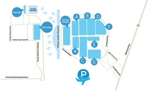 Austin Airport Parking Map